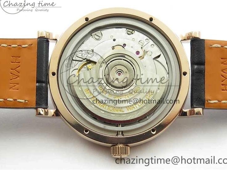 MIROTIME 1228 Durable Portofino 37mm RG V7F 1:1 Best Edition Gray Dial Diamonds Bezel on Black Leather Strap A 7089